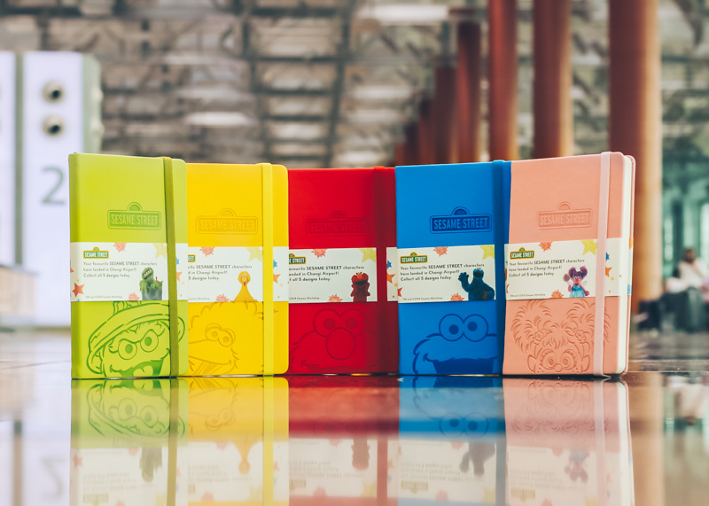 Five Sesame Street Markher notebook designs